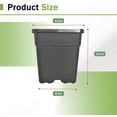 thumbnail image 2 of 10-Pack 5 Gallon Square Plastic Garden Planter Pots Flower Seedling Container Fit for Indoor Outdoor Plants Seedlings Flowers Vegetables Black$$Garden &, 2 of 7