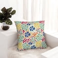 thumbnail image 6 of Yiaed Cartoon Flowers Print Pillow Covers Super Soft Decorative Square Throw Pillow Covers Case Cushion Covers for Sofa Couch Bedroom Car Decor（No pillow core）-16"x16", 6 of 7