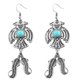 thumbnail image 4 of 1 pendientes únicos con de turquesa, colgante de águila de aleación, pendiente de oreja, para mujer, joyería plateada / dorada - Plata, tal se describe Hugo Pendientes huecos para mujer, 4 of 8