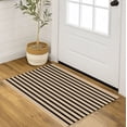 thumbnail image 3 of iOhouze Outdoor Rugs Brown and Black Striped Porch Rug 2x3 ft Outdoor Doormats Front Door Rug for Front Door Kitchen Hallway Bedroom Laundry Room, 3 of 8