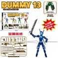 thumbnail image 4 of Figura de muñeca de la suerte 13 De textura metálica galvanizada, articulación móvil, títere, articulación magnética, bloque de construcción, ensamblado en 3D, juguete para niños, regalo, 4 of 5