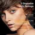 thumbnail image 2 of Portable LED Makeup Mirror with Light Settings x / x Magnifying Mirror Cordless Lighted Vanity Mirror Travel Dual Power Rotatable Kickstand Aura Go (Rose Gold), 2 of 9
