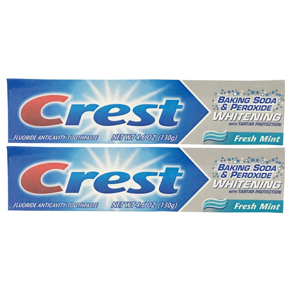 Crest Baking Soda & Peroxide Whitening Toothpaste, 4.6 oz Pack of 2