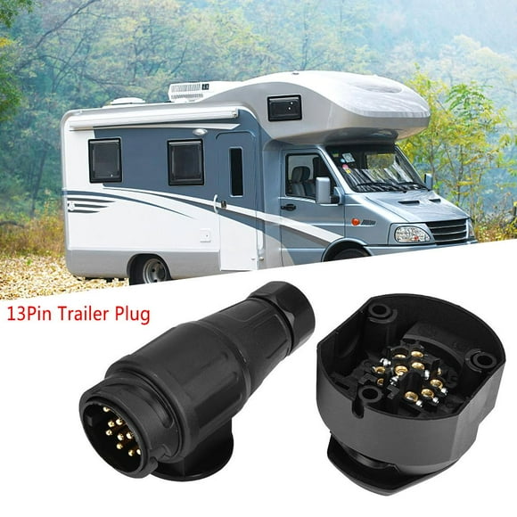Keenso Trailer Plug, Trailer Adapter, 12V Brake Lights And Fog Lamp Indicators, Side Lights For Rv, Boats And Trailers Caravans, Trucks