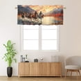 thumbnail image 2 of Galloping Horse Curtain Valances Western Farm Horses Animal Sunset Thermal Insulated Room Darkening Curtain for Dinning Room 54 by 18 in, 1 Panel, 2 of 6