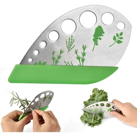 

Leaf Herb Stripper Stainless Steel Kitchen Herb Stripper Tool 9holes 2 in 1 design Curved edge Kitchen Herbs Stripper Tool