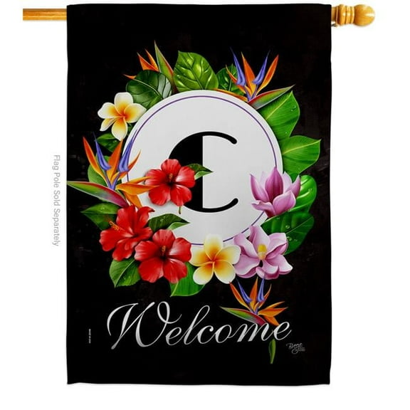 Breeze Decor H130263-BO Tropical C Summertime 28 x 40 in. Double-Sided Decorative Vertical House Flags for Decoration Banner Garden Yard Gift