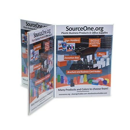 source one 6 panel sided acrylic table tent sign holder table top