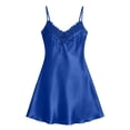 thumbnail image 7 of Chemise Nightgowns for Women Zaewscy Lady's Sleeveless V-neck Dress For Home Wear Blue L, 7 of 7