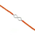 thumbnail image 5 of Femme Jam 925 Sterling Silver Red Thread Braided Infinity Shape Rakhi with Roli and Chawal for Brother Bhai Bhabhi for Rakshabandhan, 5 of 5