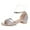 Silver, variant on Women's Open Toe Strappy Sandals, Sandals for Wedding, Bride Dress Shoes, Summer Low Block Heel Sandals, Bling Gold Sandals Silver 9.5