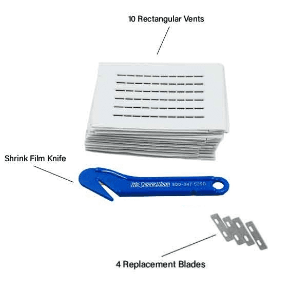 Single Large Boat Shrink Wrap Kit - Heat Gun, Tools & Accessories - Includes Ripack 3000