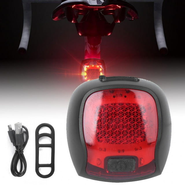 HURRISE Feu Arrière de Vélo USB Rechargeable Lumière Arrière d'Avertissement pour Vélo de Montagne Équipement de Conduite, Feu Arrière de Vélo de Montagne, Feu Arrière de Vélo