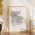 thumbnail image 3 of 2 Corinthians 10:5 Scripture Wall Art, Christian Faith Quote Decor, Minimalist Typography Poster, Inspirational Religious Home Decor, Prayer Room Gift for Believers Church (Unframed) (9x11), 3 of 3