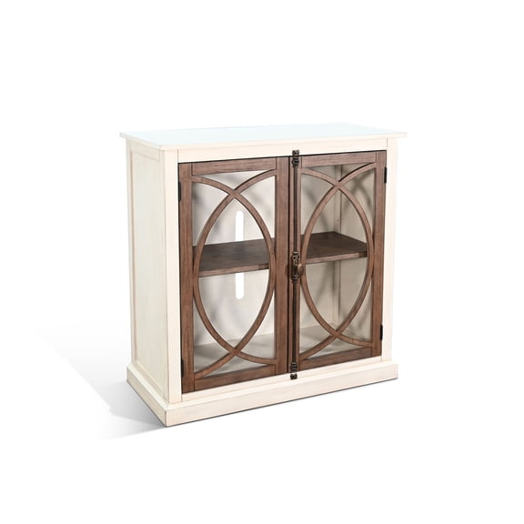 Sunny Designs 41" White Wood Accent Cabinet