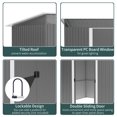 thumbnail image 4 of Outsunny 6' x 8.5' Garden Storage Shed with Skylight, Metal Outdoor Shed Tool House with Double Doors for Patio Yard, Grey, 4 of 9