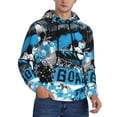 thumbnail image 2 of Kdxio Football Time Print Mens Casual Hooded Collar Drawstring Hoodies Pullover Sweatshirts Casual Long Sleeve Shirts-Medium, 2 of 7