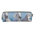 thumbnail image 2 of Ratiio Horses Running Through The Water Pattern Leather Pencil Case, Pencil Pouch with Durable Zipper, Compact and Stylish Organizer for Stationery, Art Supplies, Travel Essentials, 2 of 8