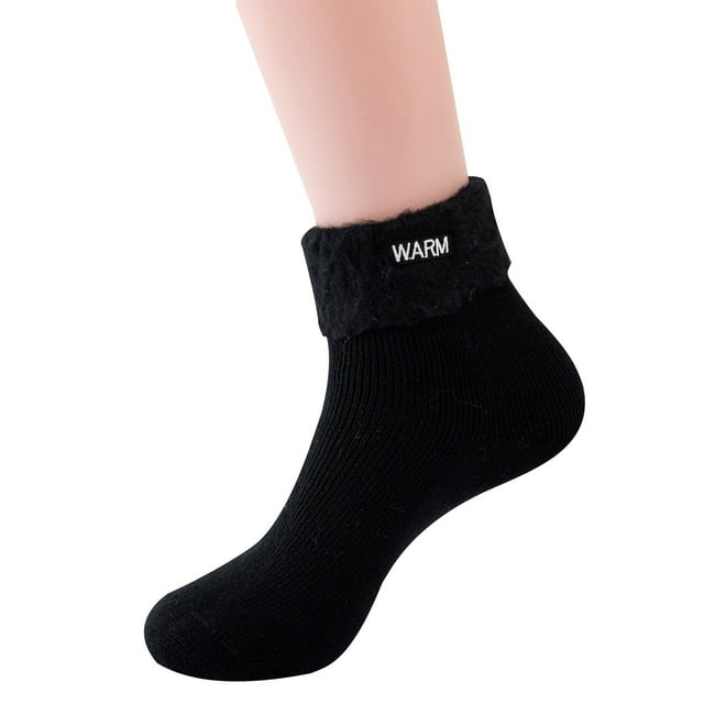 Socks Winter Solid Color Knitting Plush Warm Socks Home Socks Ski Socks Moon Socks Sports Socks