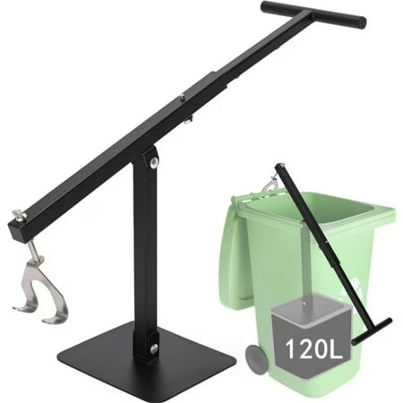 iajxwi manual trash compactor  waste recycling hand tool  trash bin compactor for 60-120l wheelie bins for home office kitchen restaurant