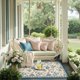 thumbnail image 5 of Alfombra Jinchan, 91 x 152 cm, floral, vintage, antideslizante, lavable, 5 of 8