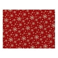 thumbnail image 1 of Napperons de Noël Imperméables Rouges pour Table à Manger 32 X 21 cm Saisonniers Flocons de Neige d'Hiver Lavables, 1 of 4