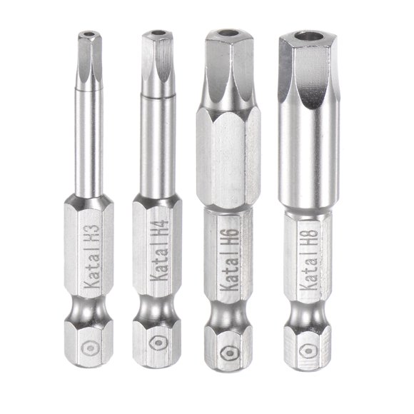 Unique Bargains H3-H8 Magnetic Security Pentagon Screwdriver Bit Set 1/4' Hex Shank 2' Length Screw Driver