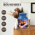 thumbnail image 3 of JAGASY Train Funeral Urn for Ashes Adult Male, Blue Small Urns for Human Ashes Keepsake, Snowy Street Decorative Urns for Mother, Night Street Light Cremation Urn for Father, (3 Inch), 3 of 7