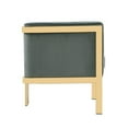 thumbnail image 3 of Manhattan Comfort Paramount Velvet Accent Armchair in Gray/Polished Brass, 3 of 5