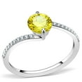 thumbnail image 1 of Alamode DA015-5 Bague en Acier Inoxydable Poli pour Femmes avec CZ de Qualité AAA en Topaze - Taille 5, 1 of 1
