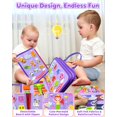 thumbnail image 4 of Juguete Montessori Busy Board Walenty para niños de 1 a 4 años, color morado, 4 of 6