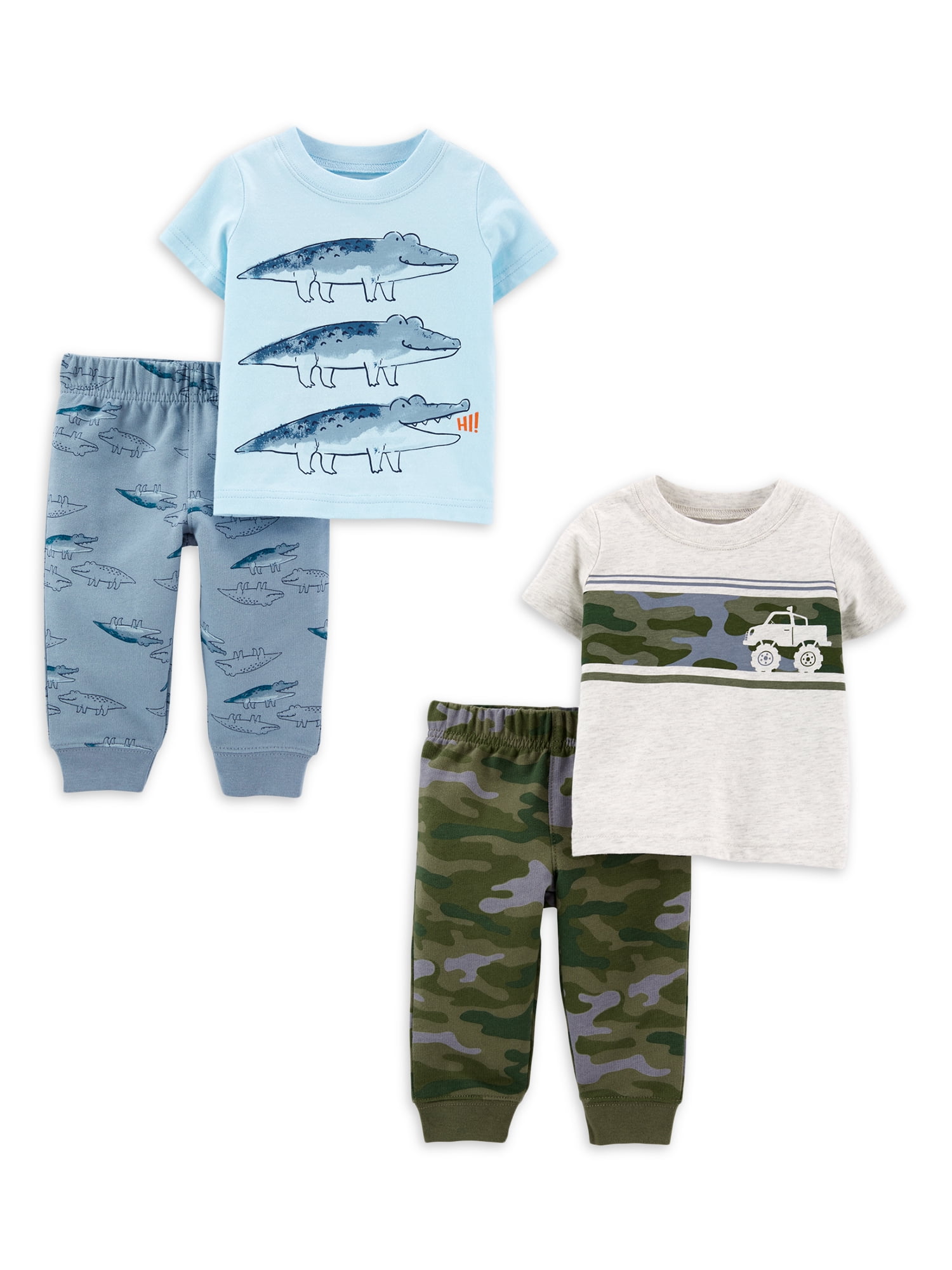 NEW Age 6-9 Months Safari Print Top and Joggers Baby Boy 