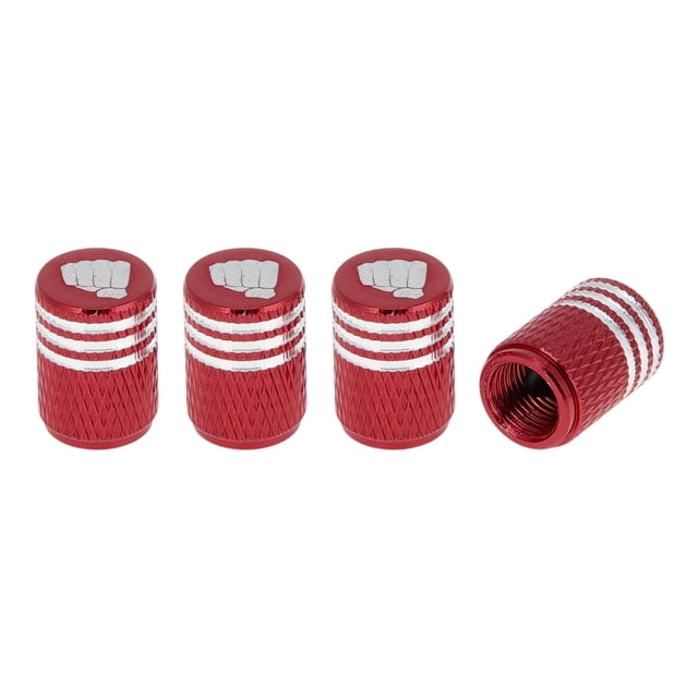 4 Piezas de Tapas de Válvula de Neumático a Prueba de Polvo 8x16mm Cubiertas de Válvula de Neumático de Aleación de Aluminio Roja