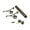 Antique Brass, variant on Outwater 2" Diameter x 5' Solid Brass Bar Foot Rail Kit - Complete Undercounter Mount Hardware and Tubing, Dome End Cap, Brass Finish