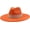 Orange, variant on Fedora Hat for Women Wide Brim Mens Fedora Hats Classic Dress Hats Panama Hat with Band