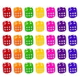 thumbnail image 1 of 50 Pcs Colorful Transparent Acrylic Dice for Board Games Toy Entertainment at Night Bar KTV Random Color, 1 of 9