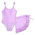 thumbnail image 1 of Shachafan Girls Piece Swimsuit With Skirt Solid Color Two Piece Bathing For Toddler Kids 3 Print, 1 of 5