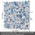 thumbnail image 5 of BeNice Peel and Stick Backsplash Tiles for Kitchen Hexagon Metal Mosaic Blue, 5 of 10