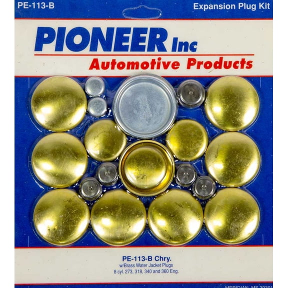 Pioneer Small Block Mopar Brass Freeze Plug Kit P/N PE113B