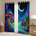 thumbnail image 2 of Feelyou Kids Magic Mushroom Black Out Curtains, Stars Moon Galaxy Curtains Pack of 2 (42x63 Each), Fairy Tale Style Bedroom Curtains, Living Room Curtains Decor, 2 of 6