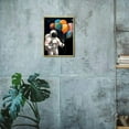 thumbnail image 2 of Creowell Framed Astronaut Wall Art Spaceman Canvas Posters Creative Explore Planet in Book Space Themed Wall Decor Pictures Prints for Kids Room Bedroom Decoration Ready To Hang 12x16in/16x20in, 2 of 4