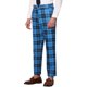 thumbnail image 5 of Pantalones de hombre INSPIRE CHIC de cuadros, corte regular, frente plano, elásticos, a rayas, 32 azul y negro, 5 of 7
