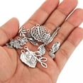 thumbnail image 4 of Uxcell Leaf Pendants Metal Tree Leaf Beads Bulk Leaves Charm for Jewelry Making Style 1, Silver 150 Pack, 4 of 5
