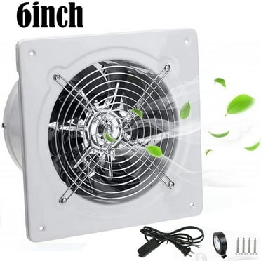 6 inch Exhaust Fan, 382CFM Wall Mounted Vent Fans, Ventilation Blower for Ceiling Bathroom Attic Window Basement Ventilation Fan, 110V 40W