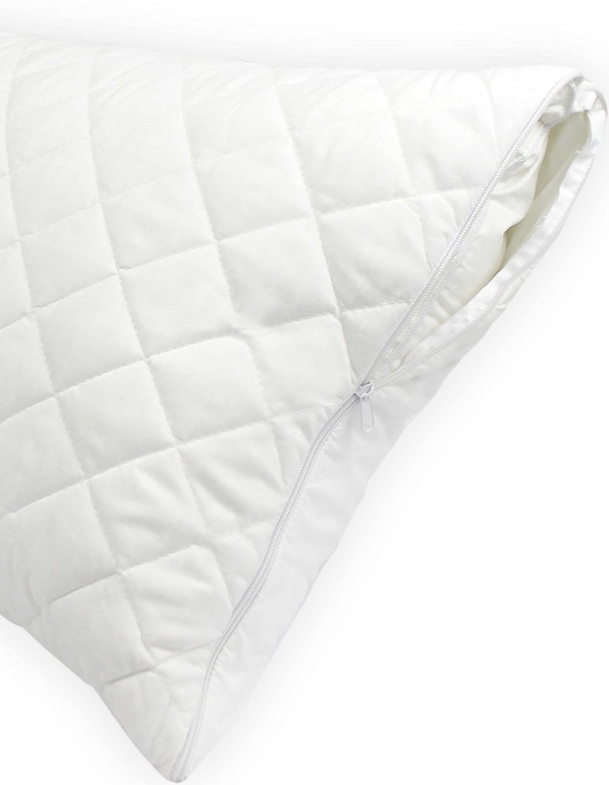 Bed Maker's Levinsohn Memory Foam Quilted Pillow Protector - Cool Soft Cover Will Enhance Your Sleep - Standard/Queen, White, FRE154XXWHIT10