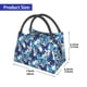 thumbnail image 2 of Easygdp Blue and White Butterflies Bolsa de Almuerzo Insulada Reutilizable, Bolsa de Mano y Bandolera para Oficina, Trabajo, Viajes, 2 of 6