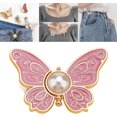 thumbnail image 5 of 8 Pcs Butterfly Jean Buttons Pins Pant Waist Tightener Detachable Pant Waist Tightener Removable Pants Clips for Waist No Sew&Tools Instant Decorative Buckle, 4 Colors-Topboutique, 5 of 8