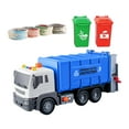 thumbnail image 3 of Camión de Basura con Tracción Por Fricción, Camión de Reciclaje de Juguetes con Función de Vaciado de Basura, Coche Realista de Empuje Y Marcha para F Azul, 3 of 8