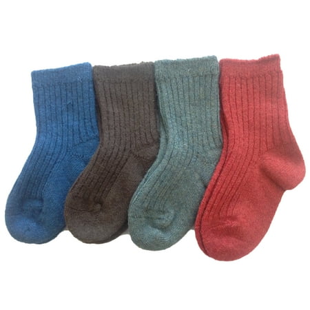 

Meso Children s 4 Pairs Wool Socks Size 2Y-4Y Girl Random Color
