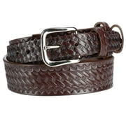 Boston Leather  Basketweave Leather Ranger Belt (Men's)